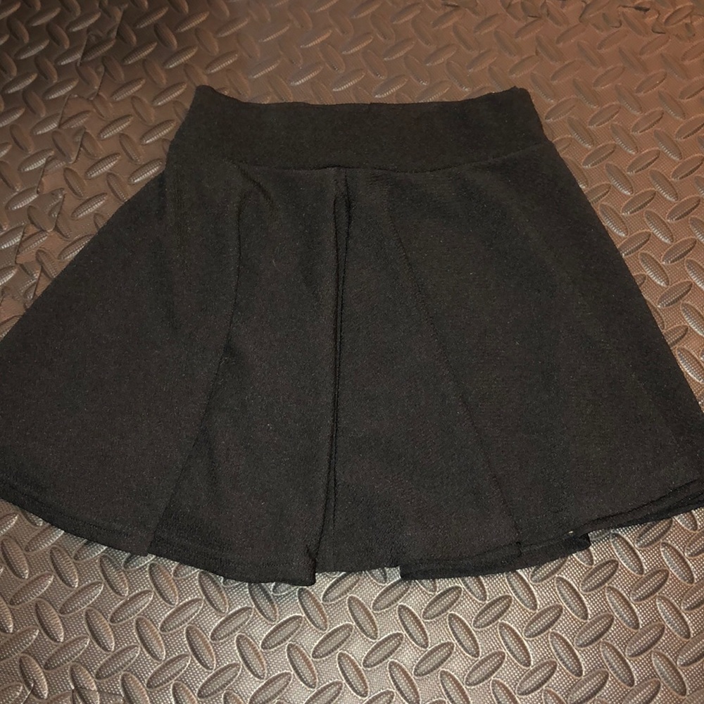 Black mini skirt